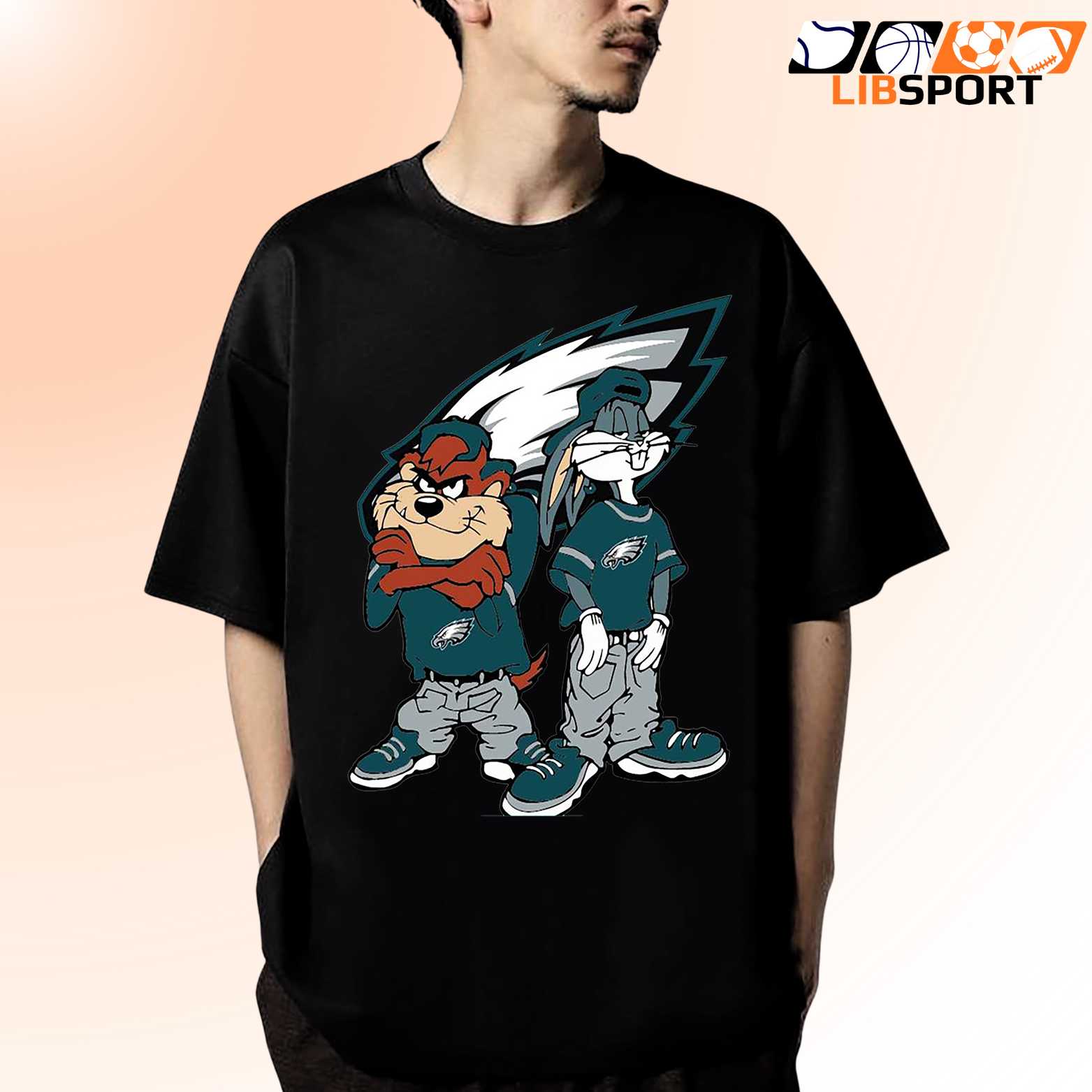 Philadelphia Eagles Looney Tunes T Shirt, Hip Hop Football Fan Tee, Unisex Game Day Merch Gift